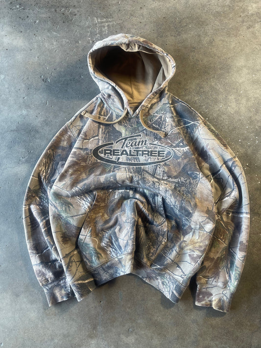 Vintage Team Realtree Camo Hoodie Large