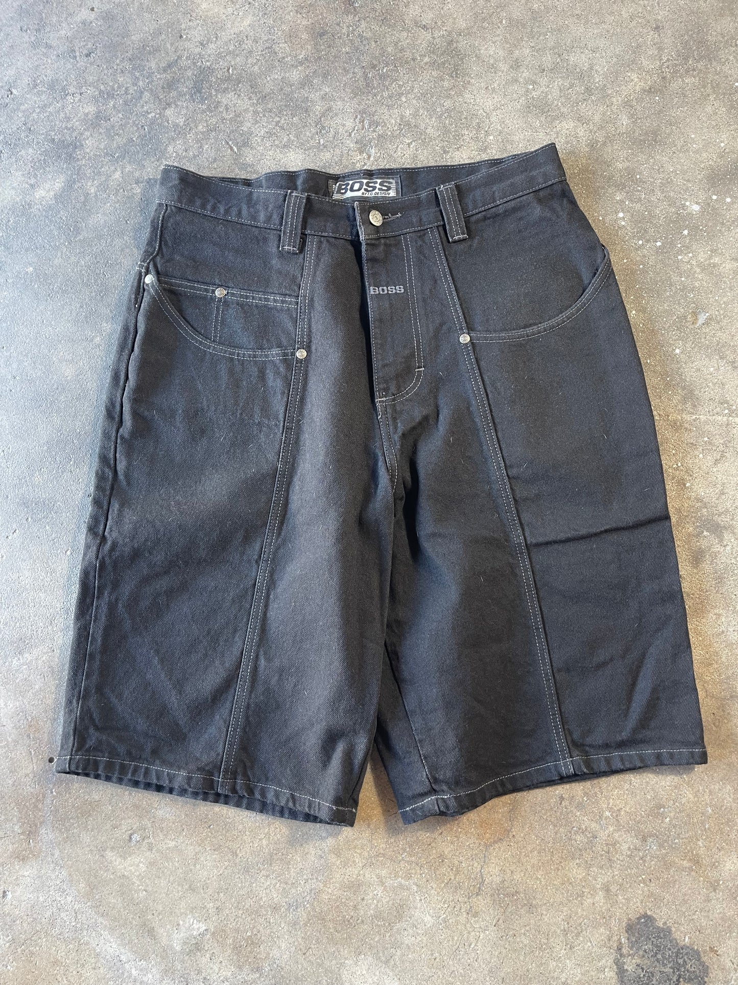 00’s Mint Black Boss Jorts 36