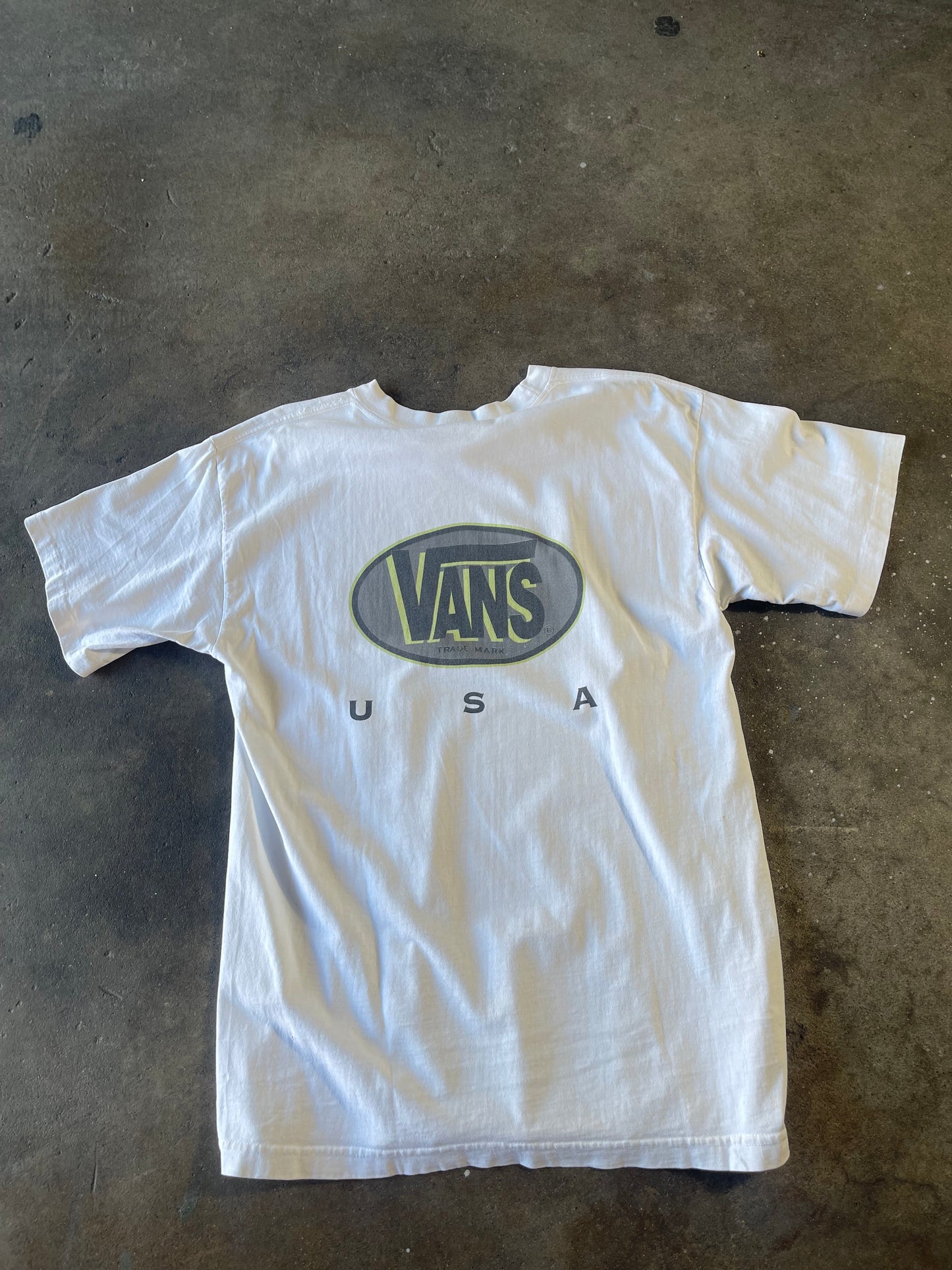 90’s White Vans Shirt Large