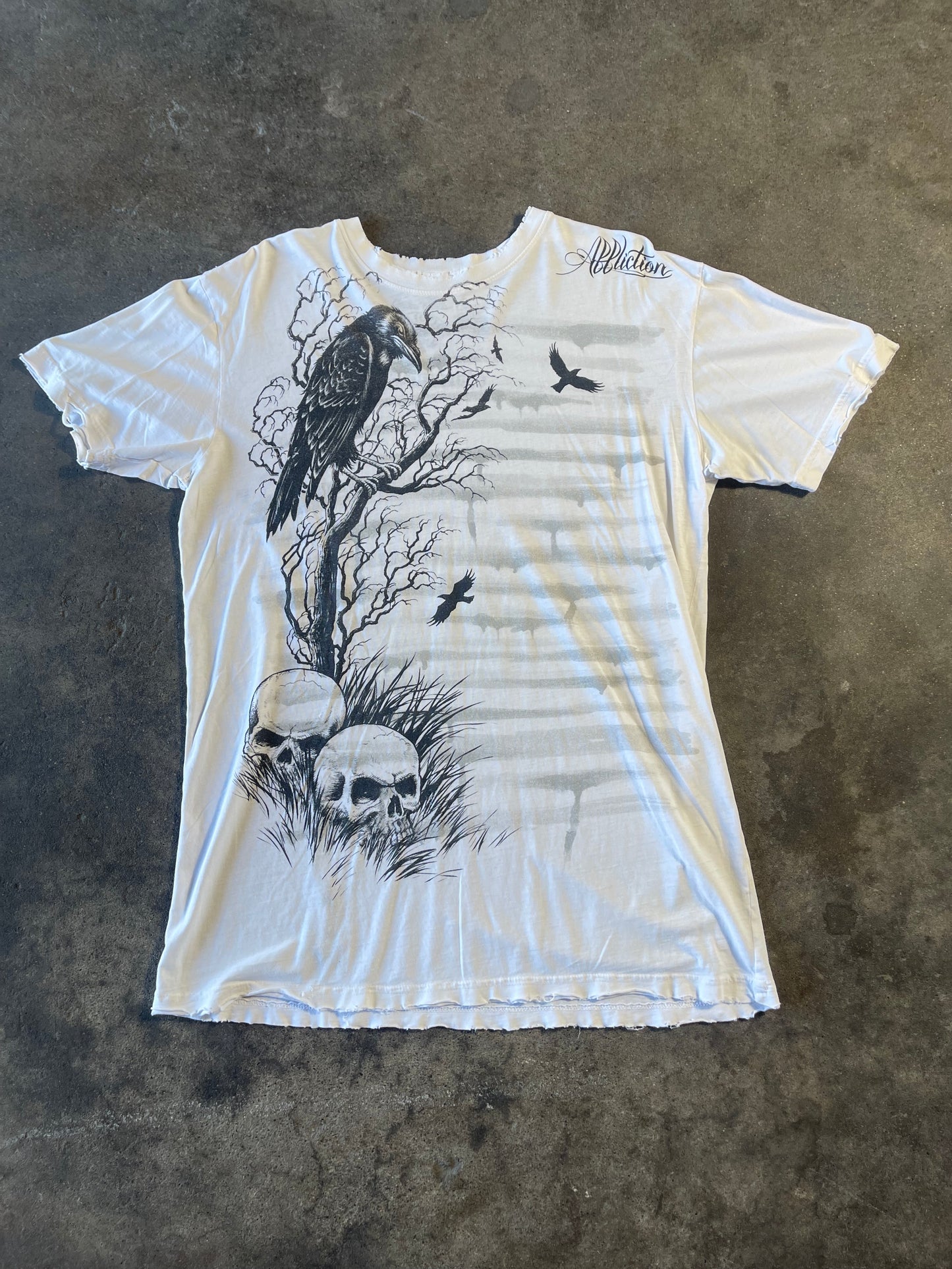 White Crow Affliction Shirt Medium