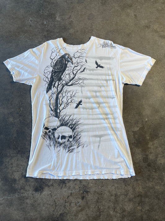 White Crow Affliction Shirt Medium