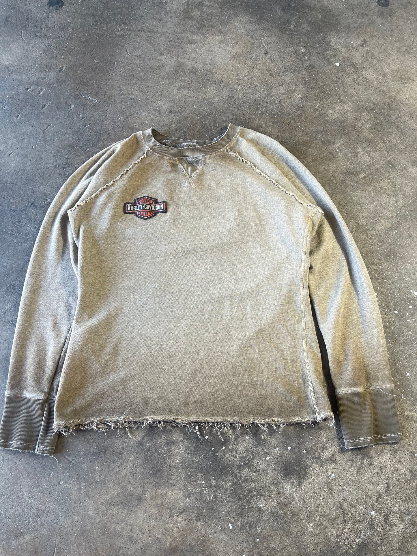 Vintage Distressed Brown Harley Thermal Large