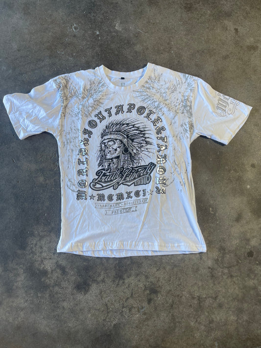 White Southpole Skull Shirt