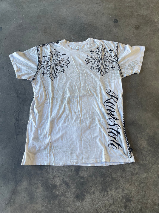 White Raw State Reverse Stitched Crosses XL