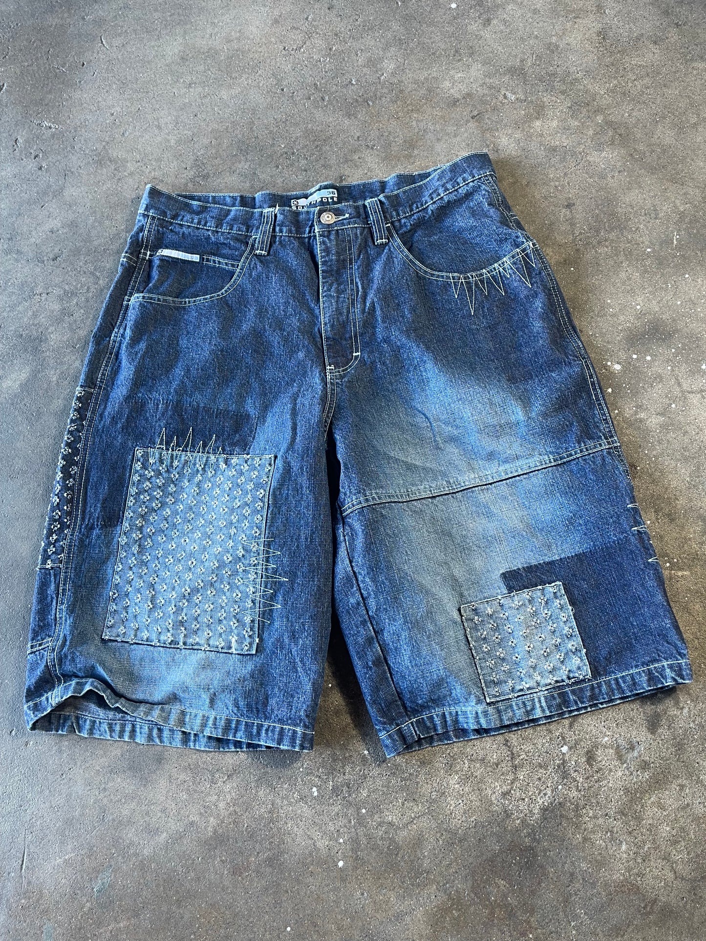 00’s Patchwork Southpole Jorts 36