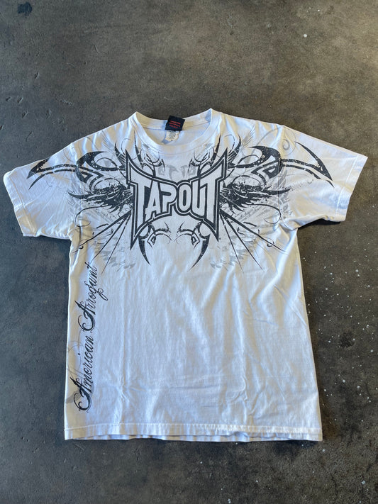 00’s White Tapout Shirt Medium