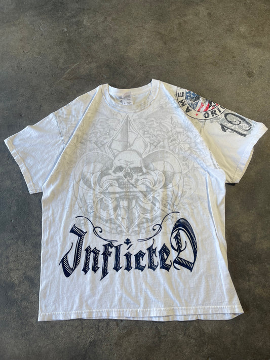 00’s White Inflicted Shirt XL