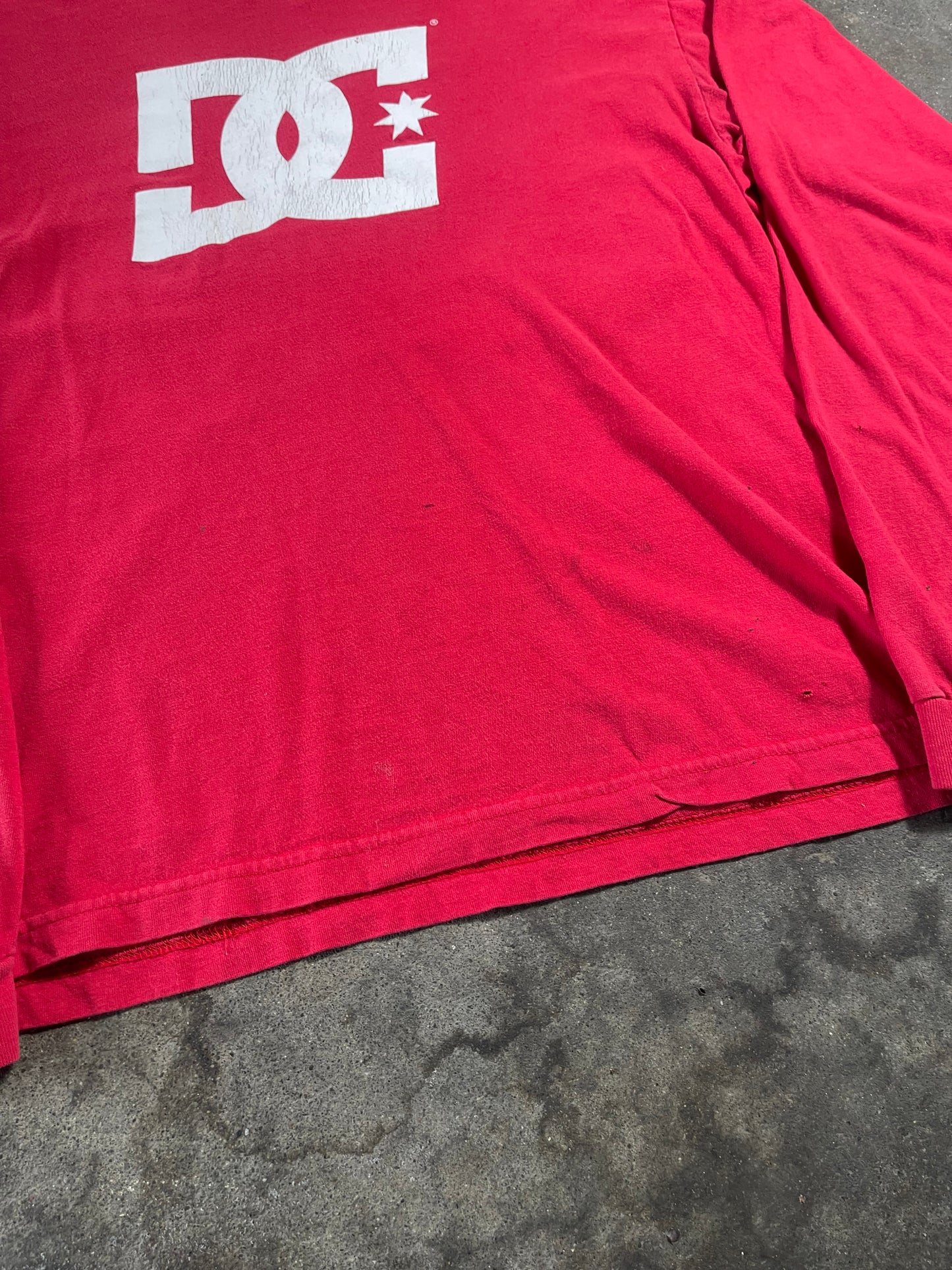 Red DC Logo LongSleeve Shirt Medium