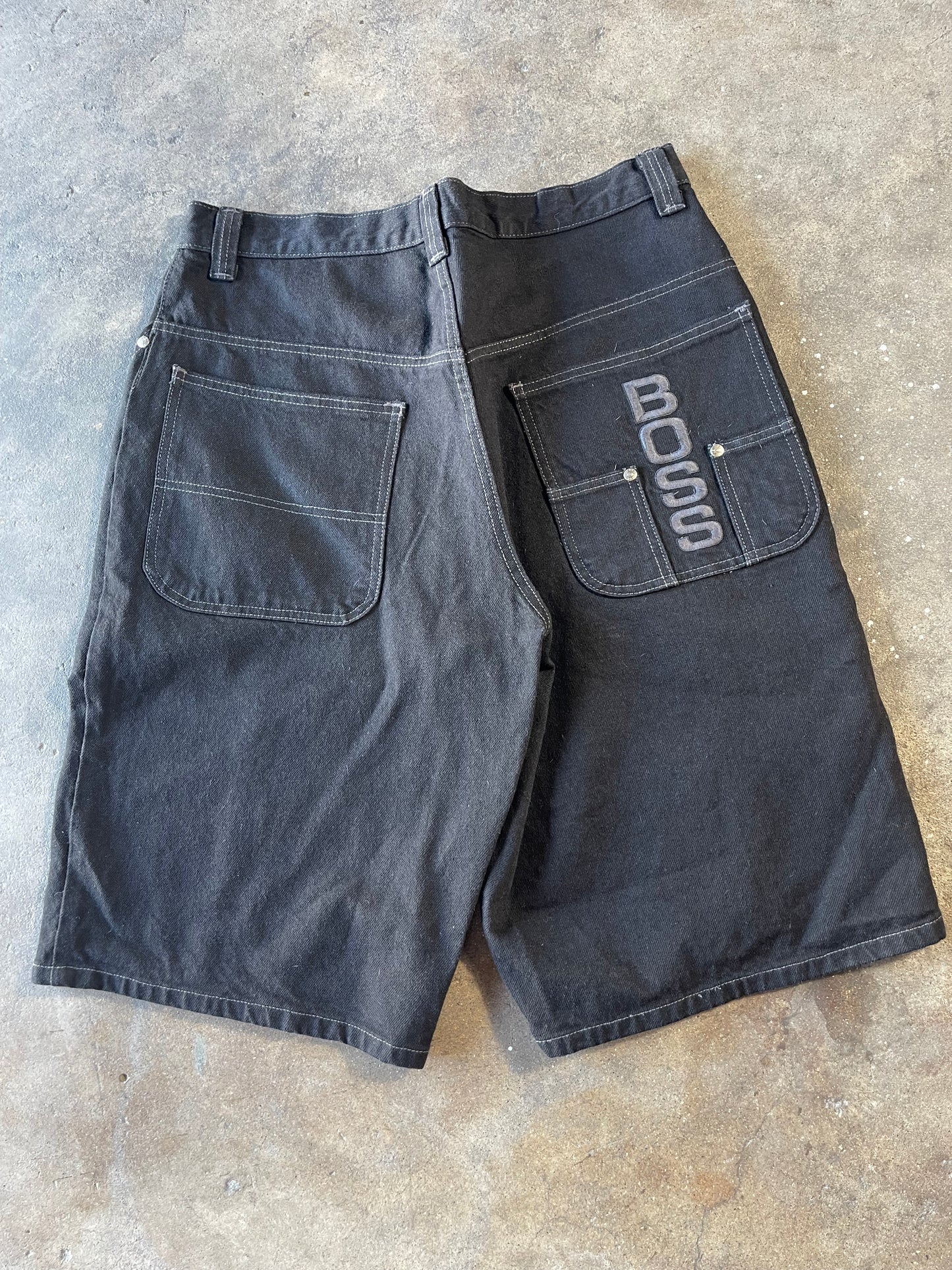 00’s Mint Black Boss Jorts 36