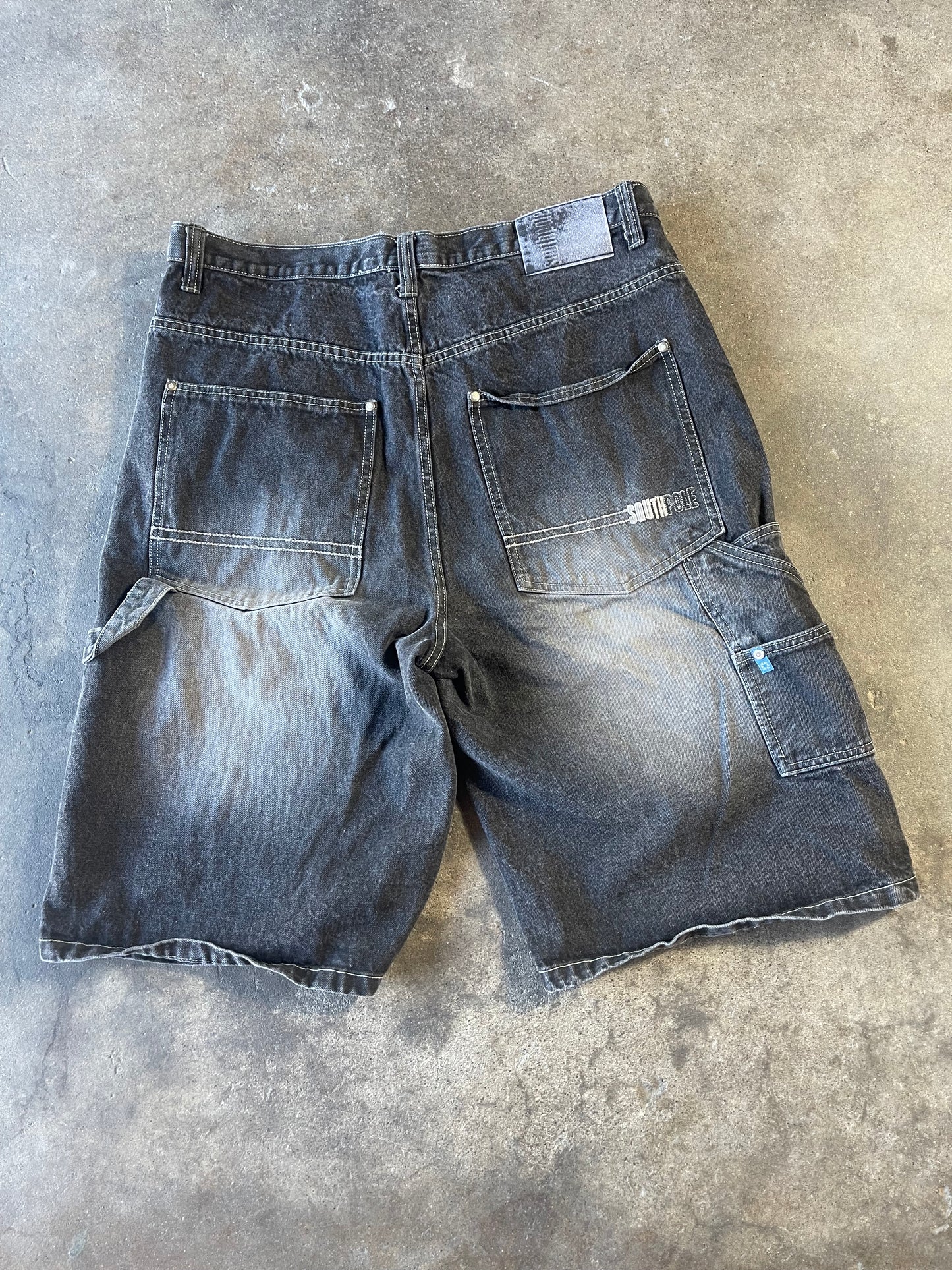 Baggy Grey Washed Southpole Jorts 40x14