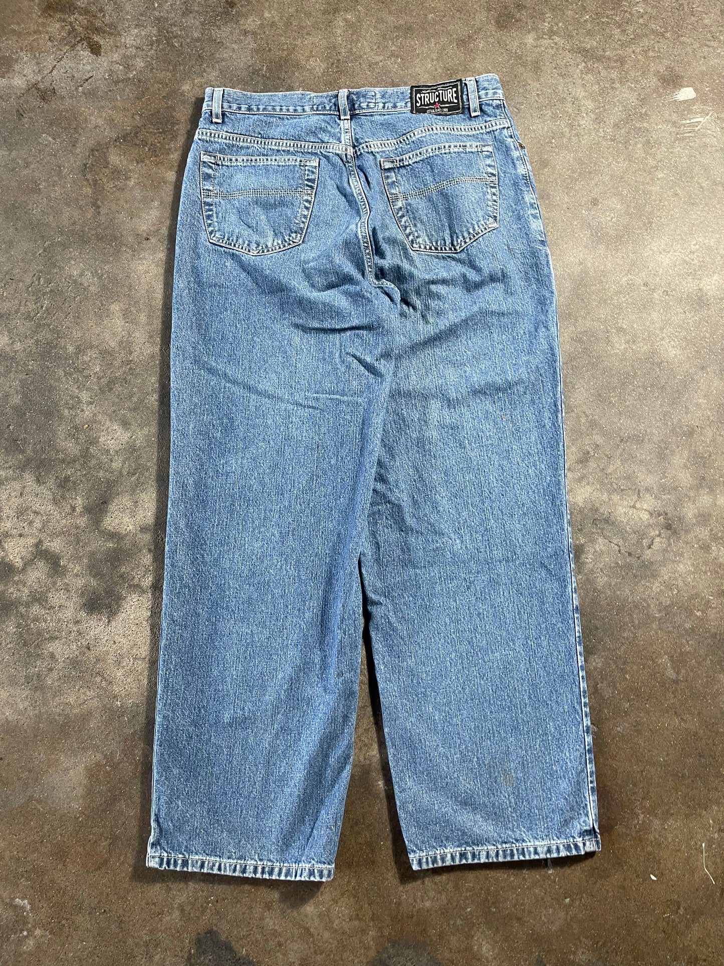 Vintage Baggy Structure Jeans 34x30