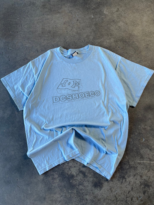 Vintage Baby Blue DC Shirt Large