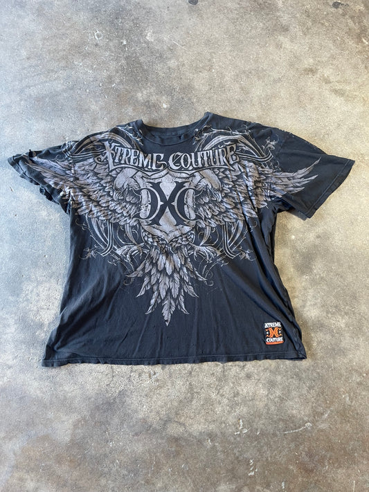 Xtreme Couture Distressed T 2XL