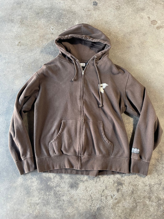 Famous Brown Zip Up Large