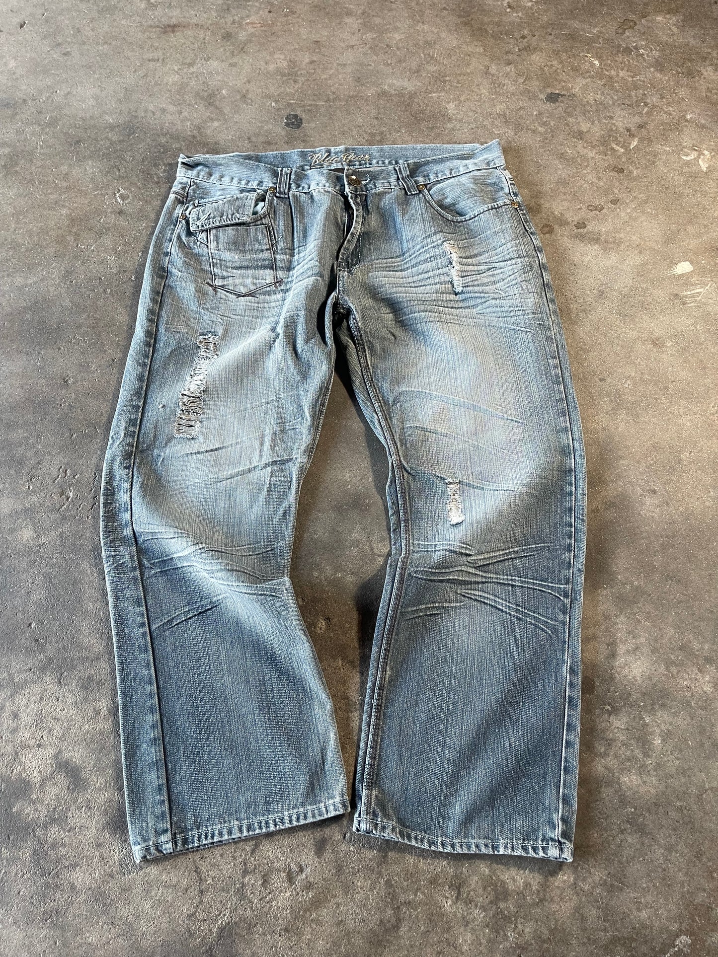 Baggy Gray Washed Jeans 42x30