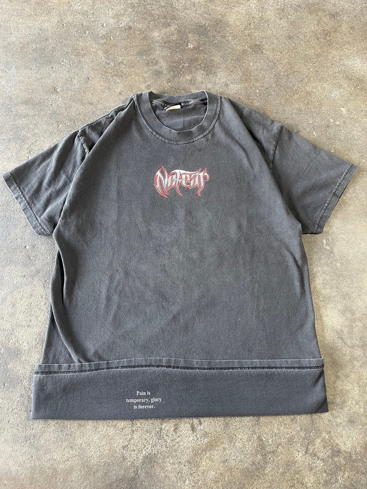 Vintage Ash Black No Fear Shirt Medium