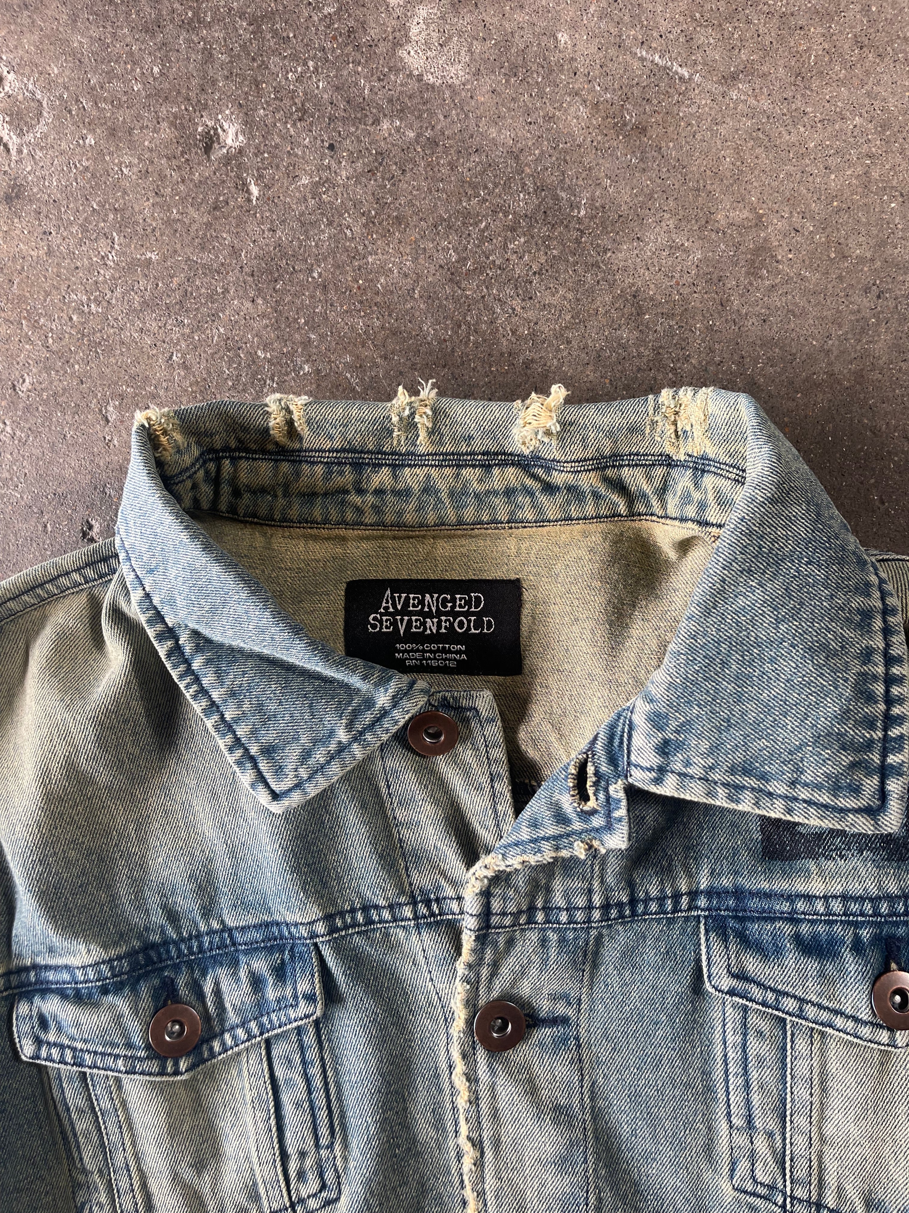 Avenged sevenfold cheap denim jacket