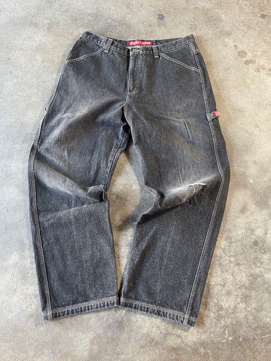 Vintage Black Baggy heavyweight Guess Carpenter Jeans 38x33