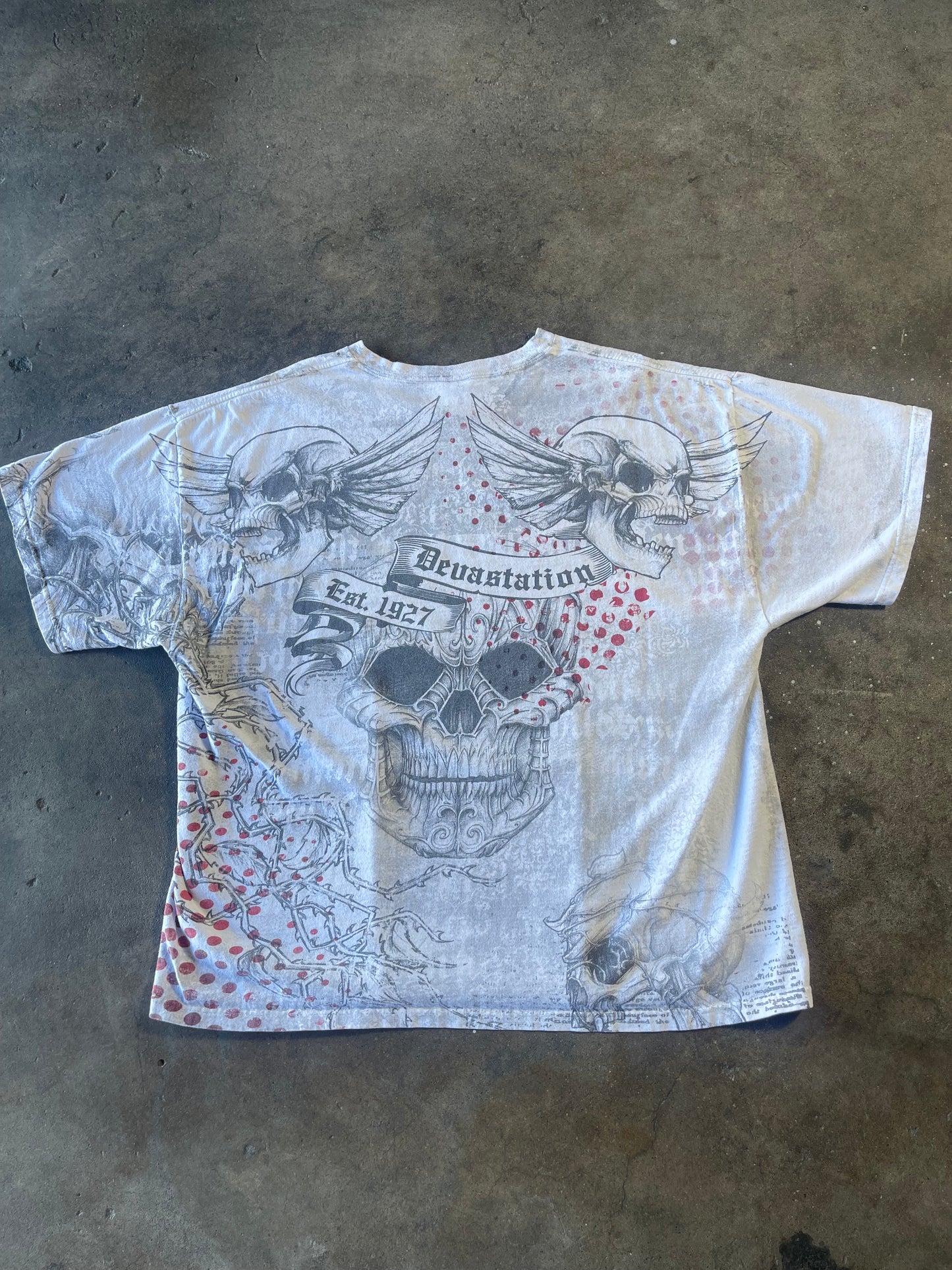 00’s White Devastation Shirt 2XL