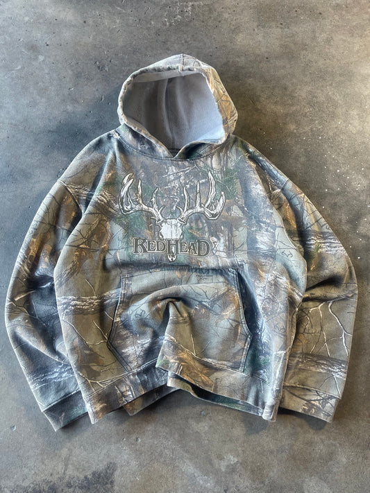 Vintage Redhead Camo Hoodie Large