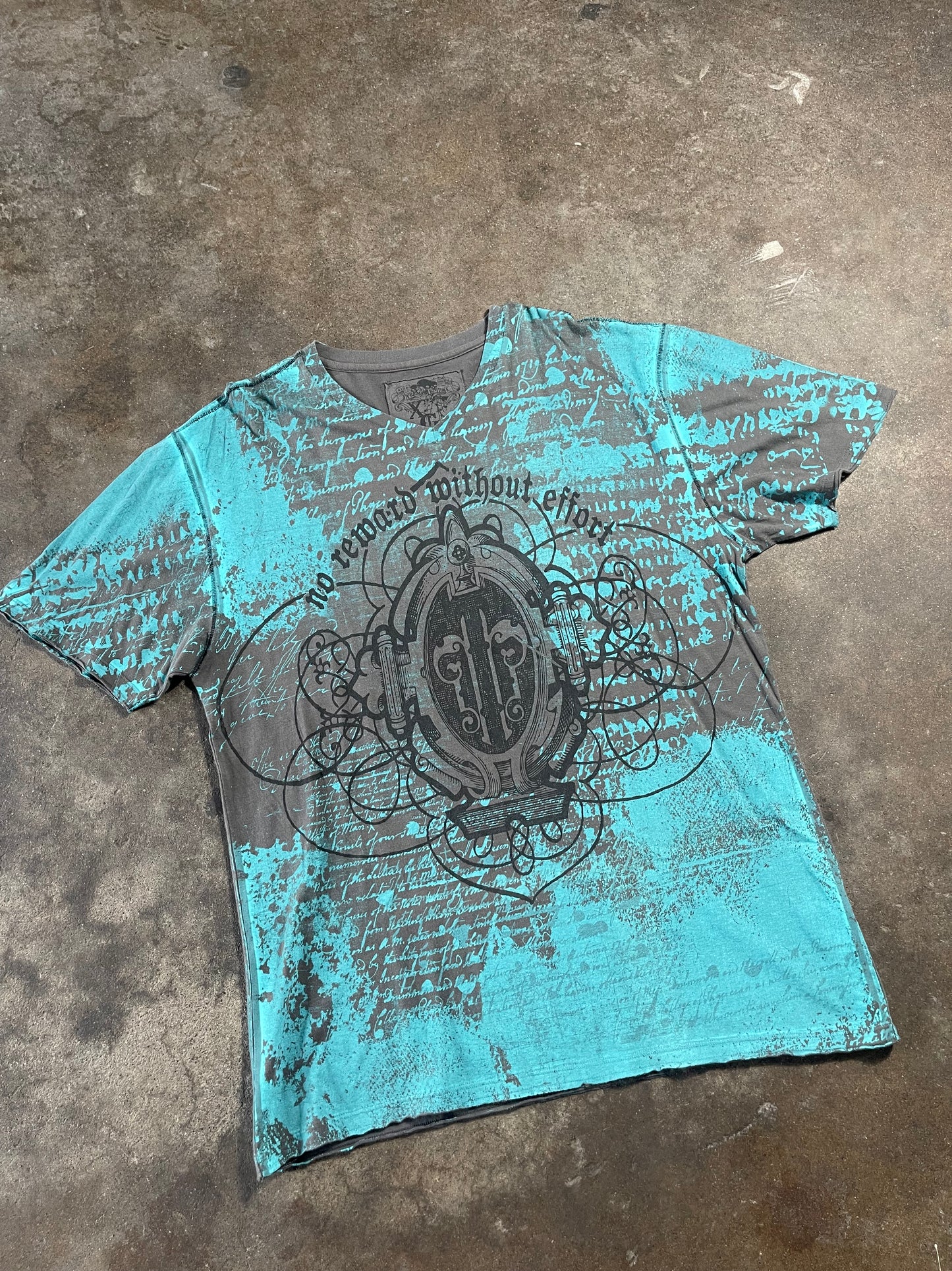 Cyan Scripture Shirt 2XL