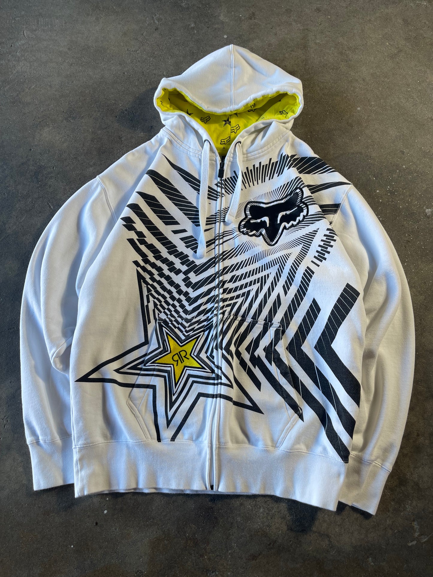 00’s White Fox Rockstar Hoodie XL