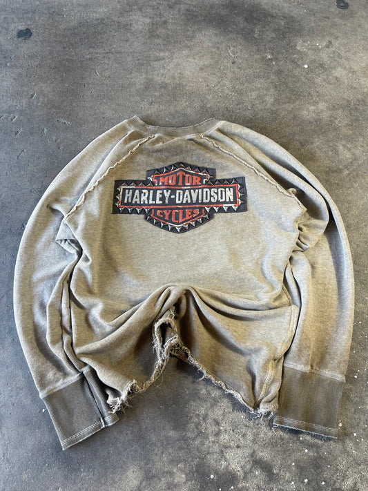 Vintage Distressed Brown Harley Thermal Large