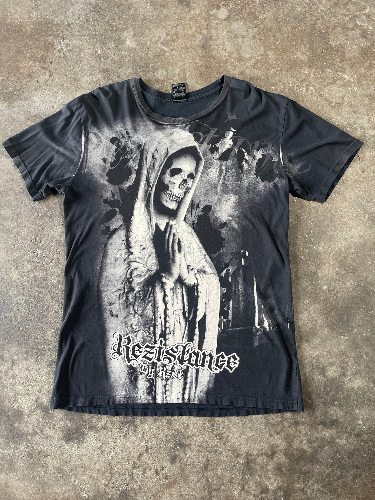 Black Santa Muerte Shirt XL