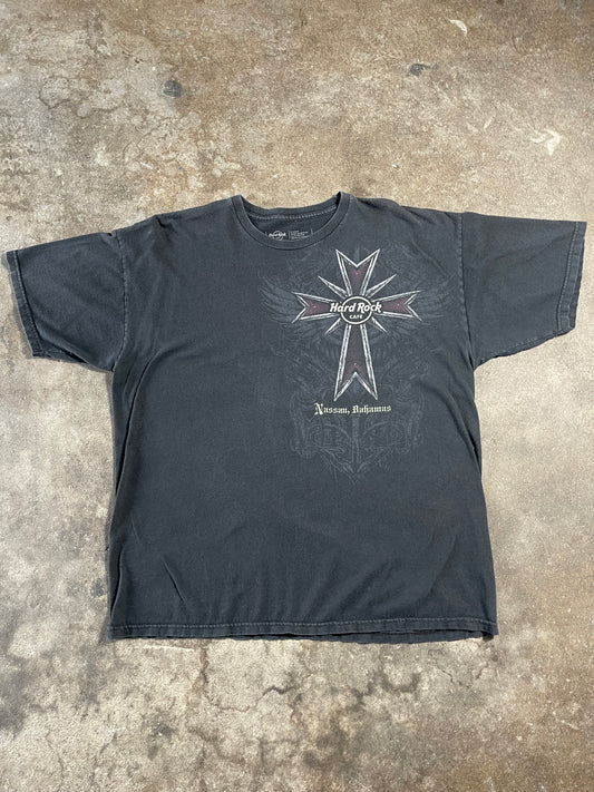 Black Crossed Hard Rock Tee XL