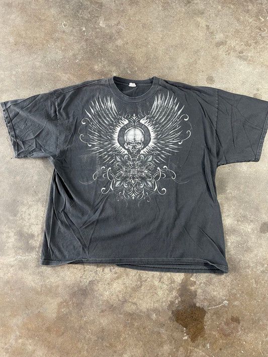 Black Skull Phoenix Wings Shirt 3XL