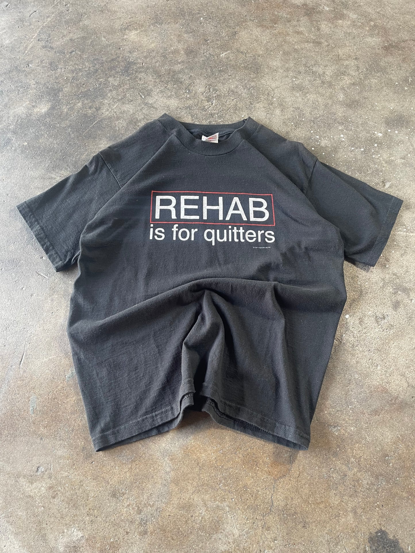 Vintage Black Rehab Shirt Medium