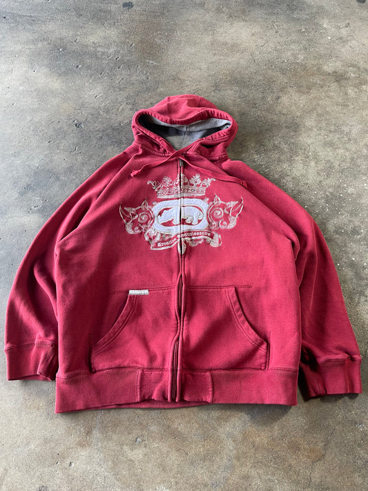 00’s Red Ecko Zip Up Large