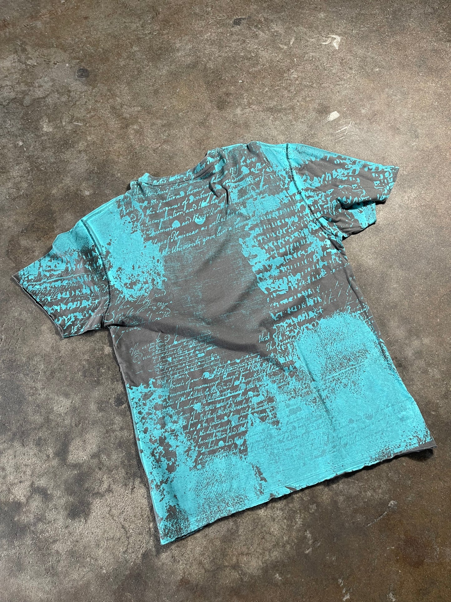 Cyan Scripture Shirt 2XL