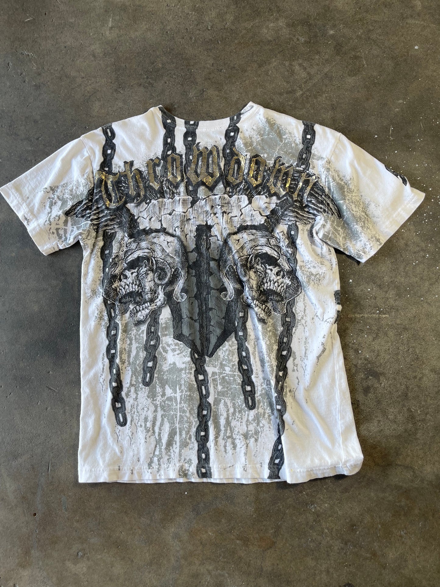 00’s White Throwdown Shirt XL