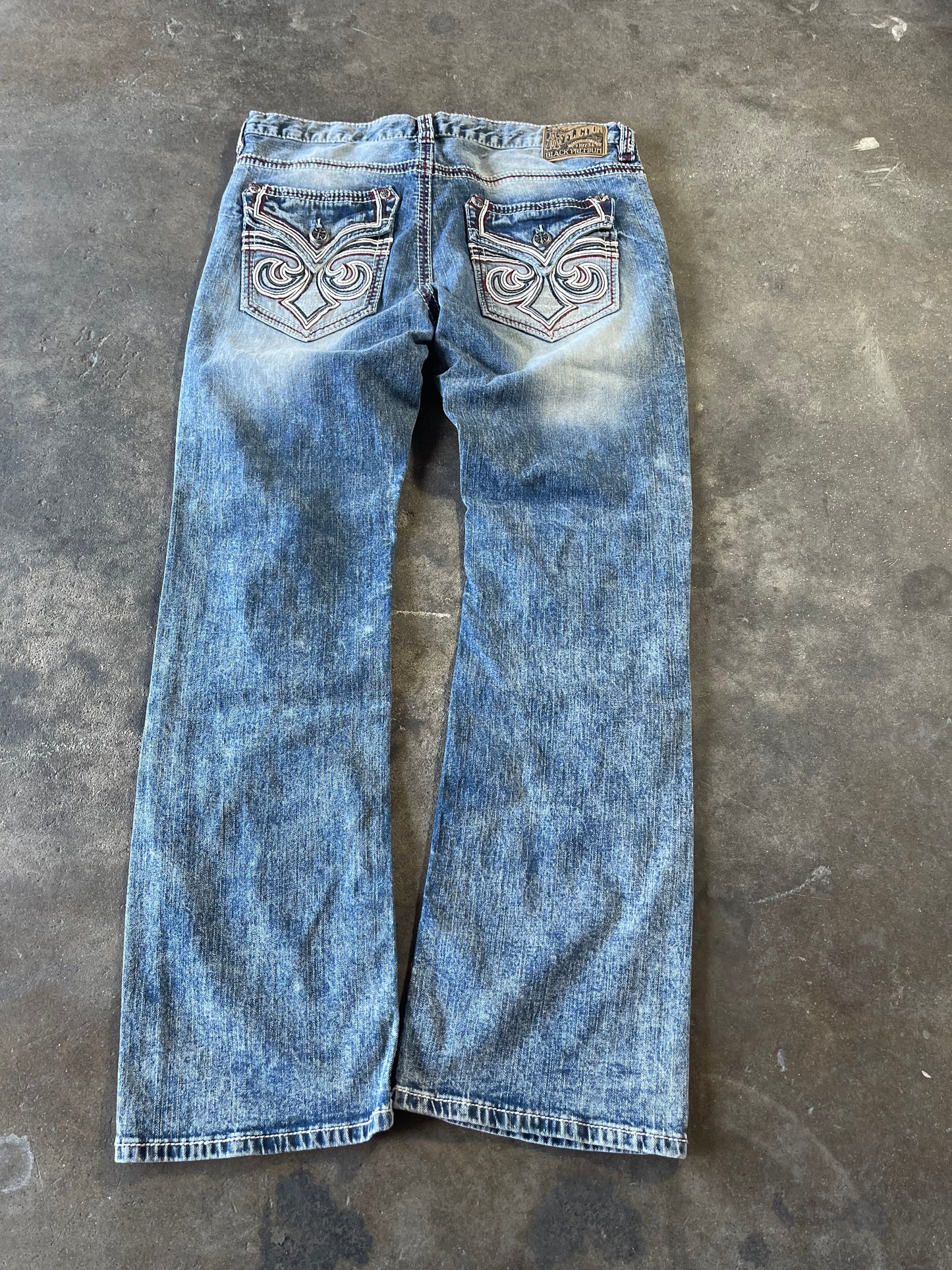 Distressed Affliction Jeans 38x32