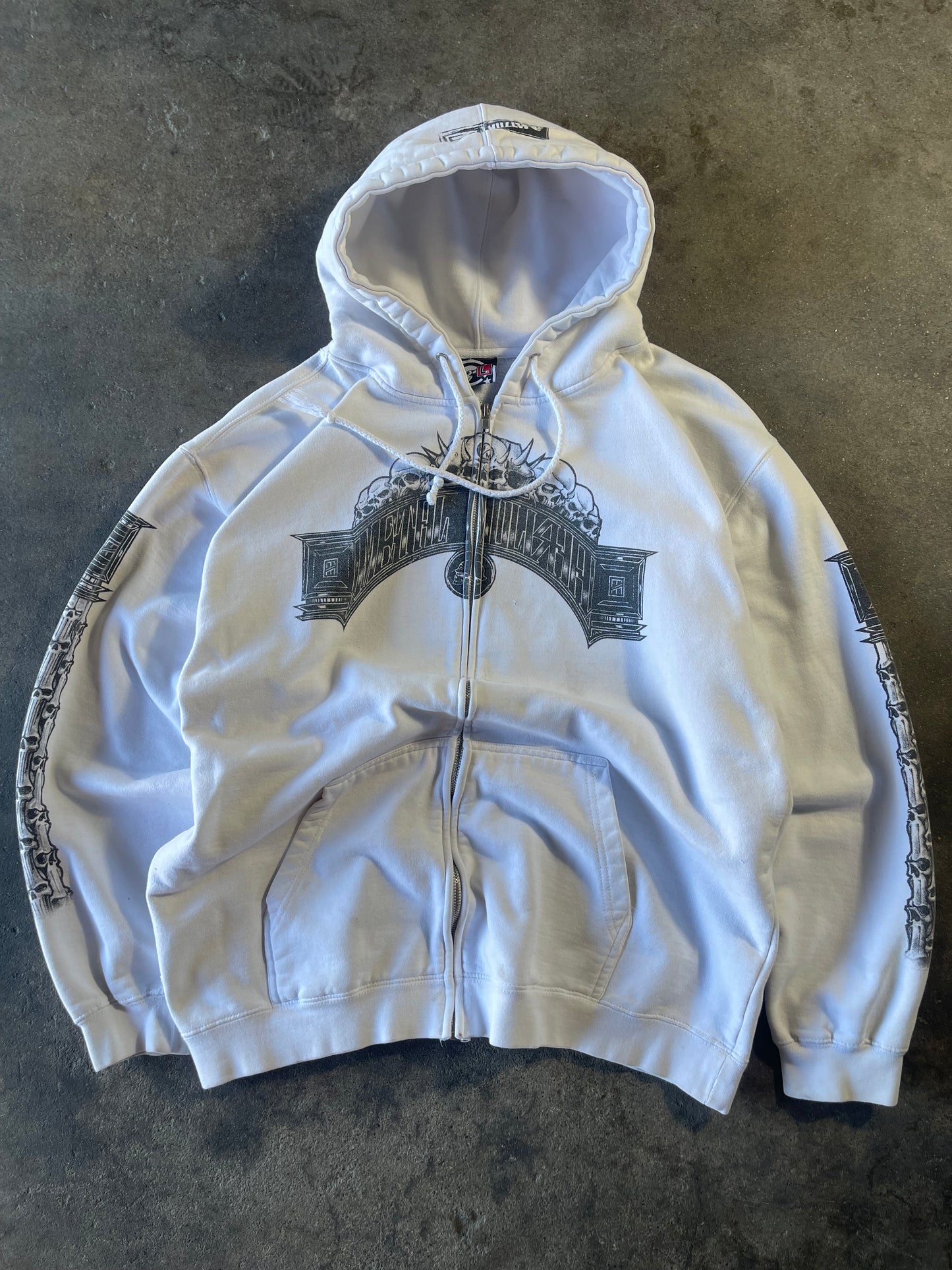 White Metal Mulisha Zip Up Large