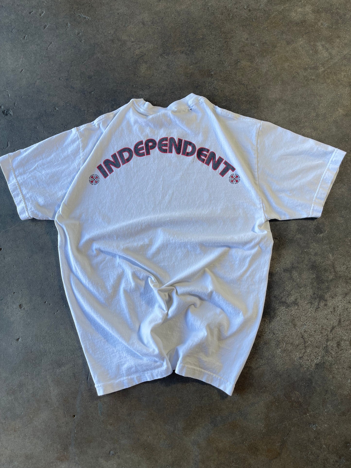 00’s White Independent Shirt Large