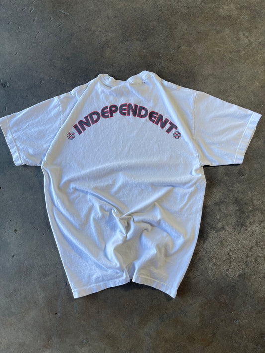 00’s White Independent Shirt Large