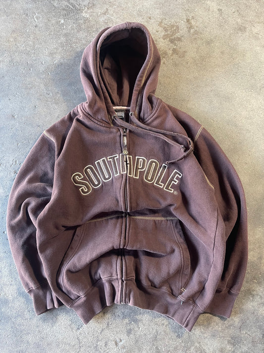 Essential Brown Southpole Zip Up Large