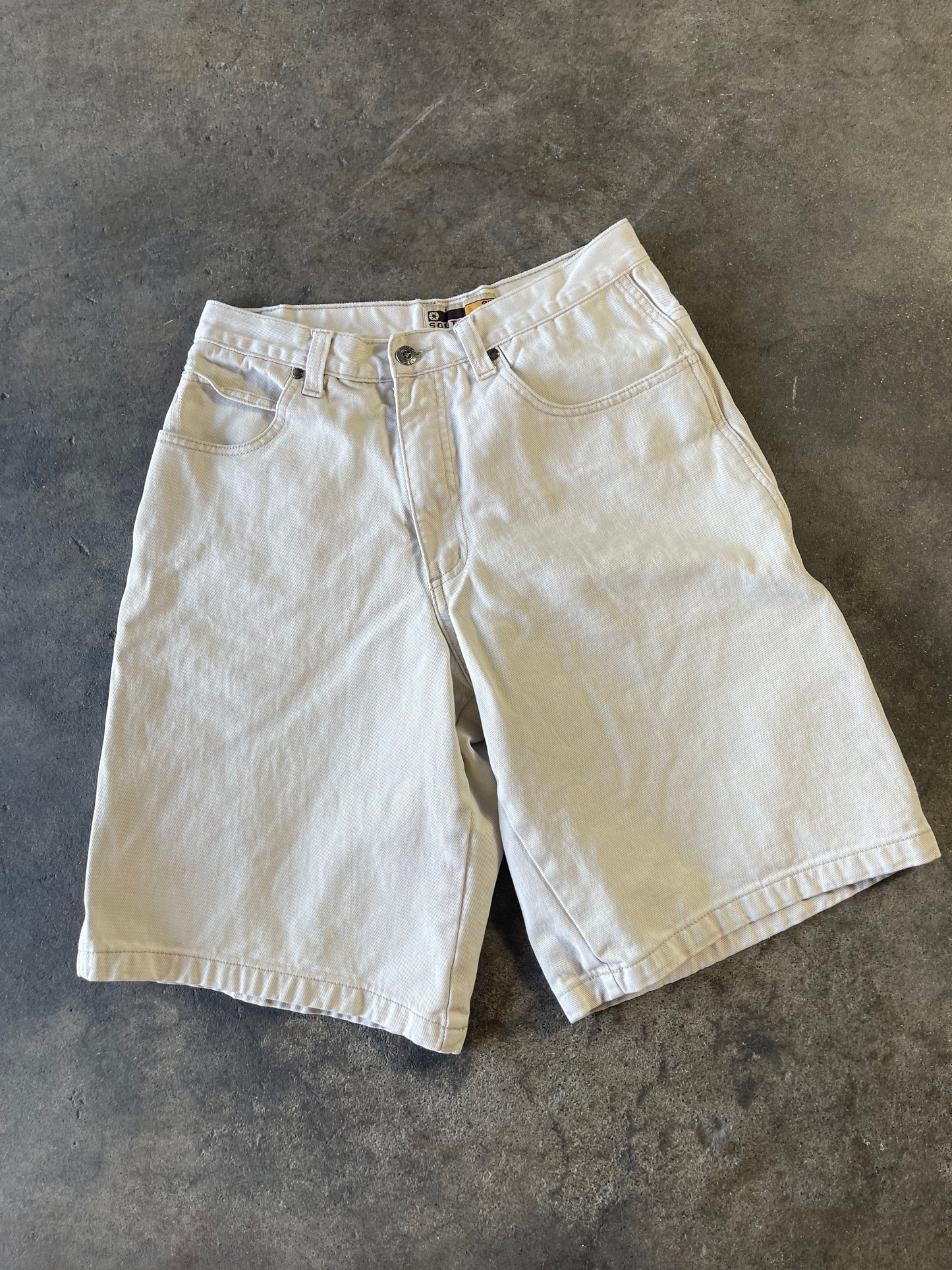 00’s Tan Southpole Embroidered Jorts 30