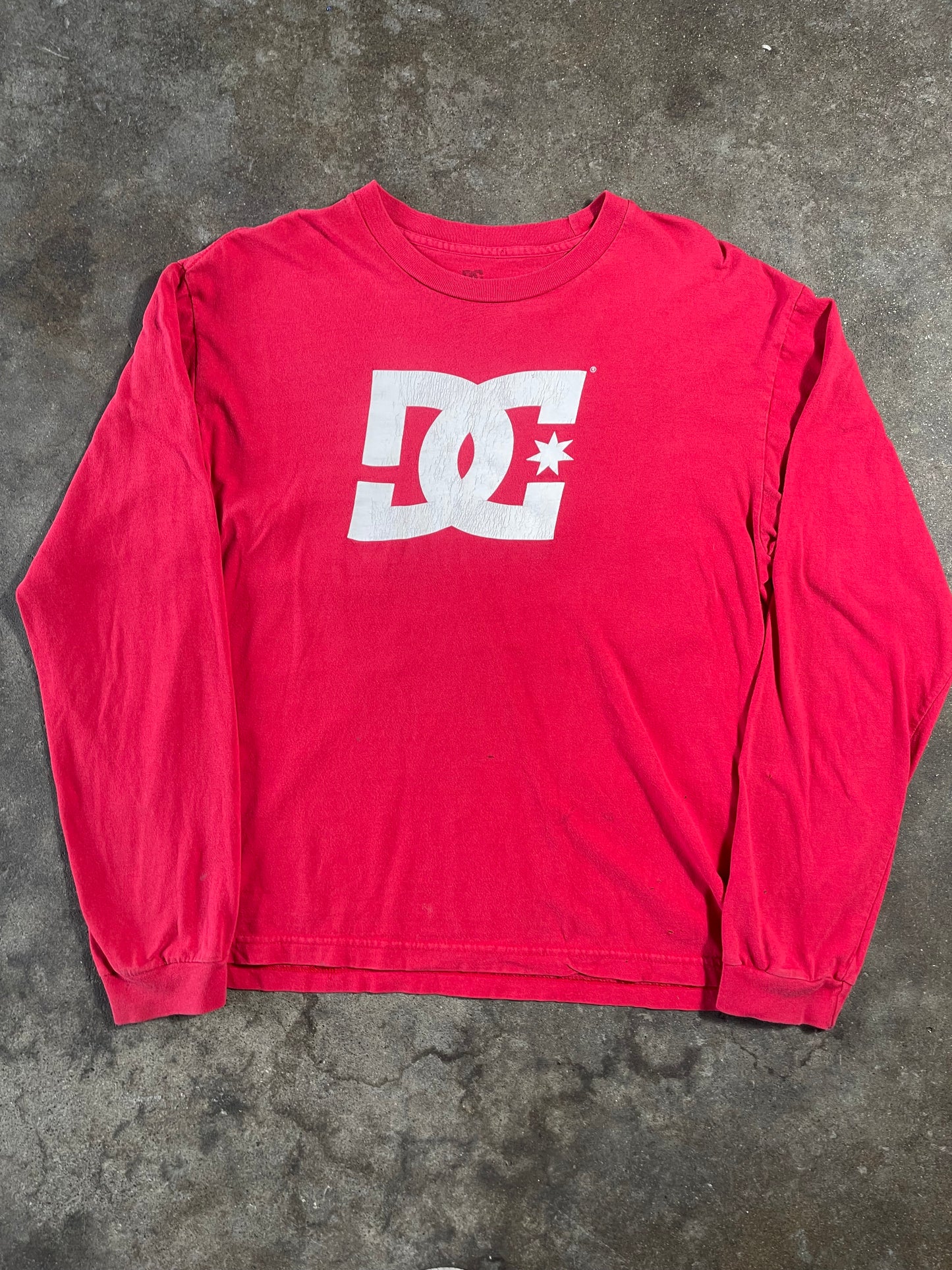 Red DC Logo LongSleeve Shirt Medium