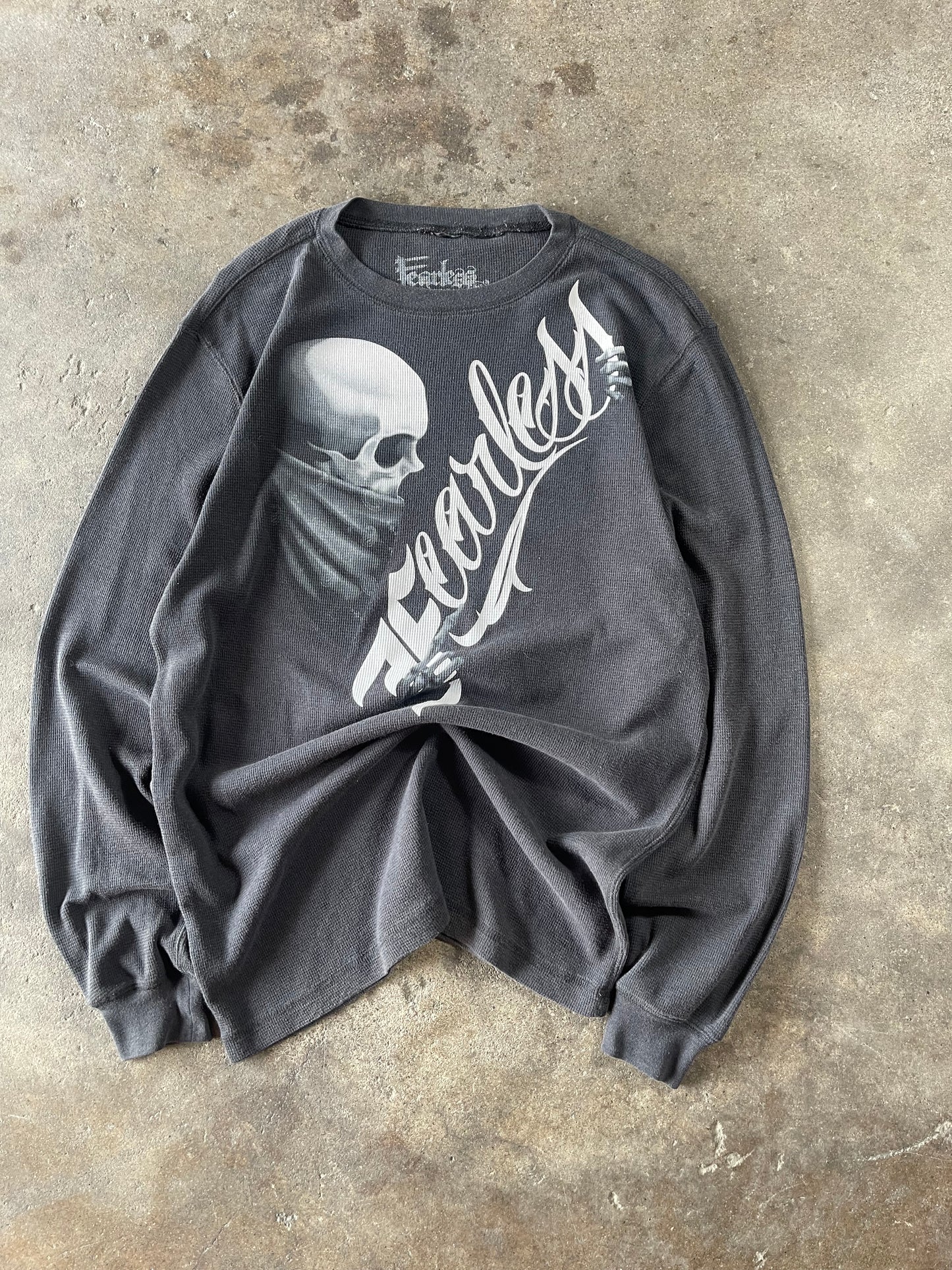 Black Fearless Armed Skull Thermal Large