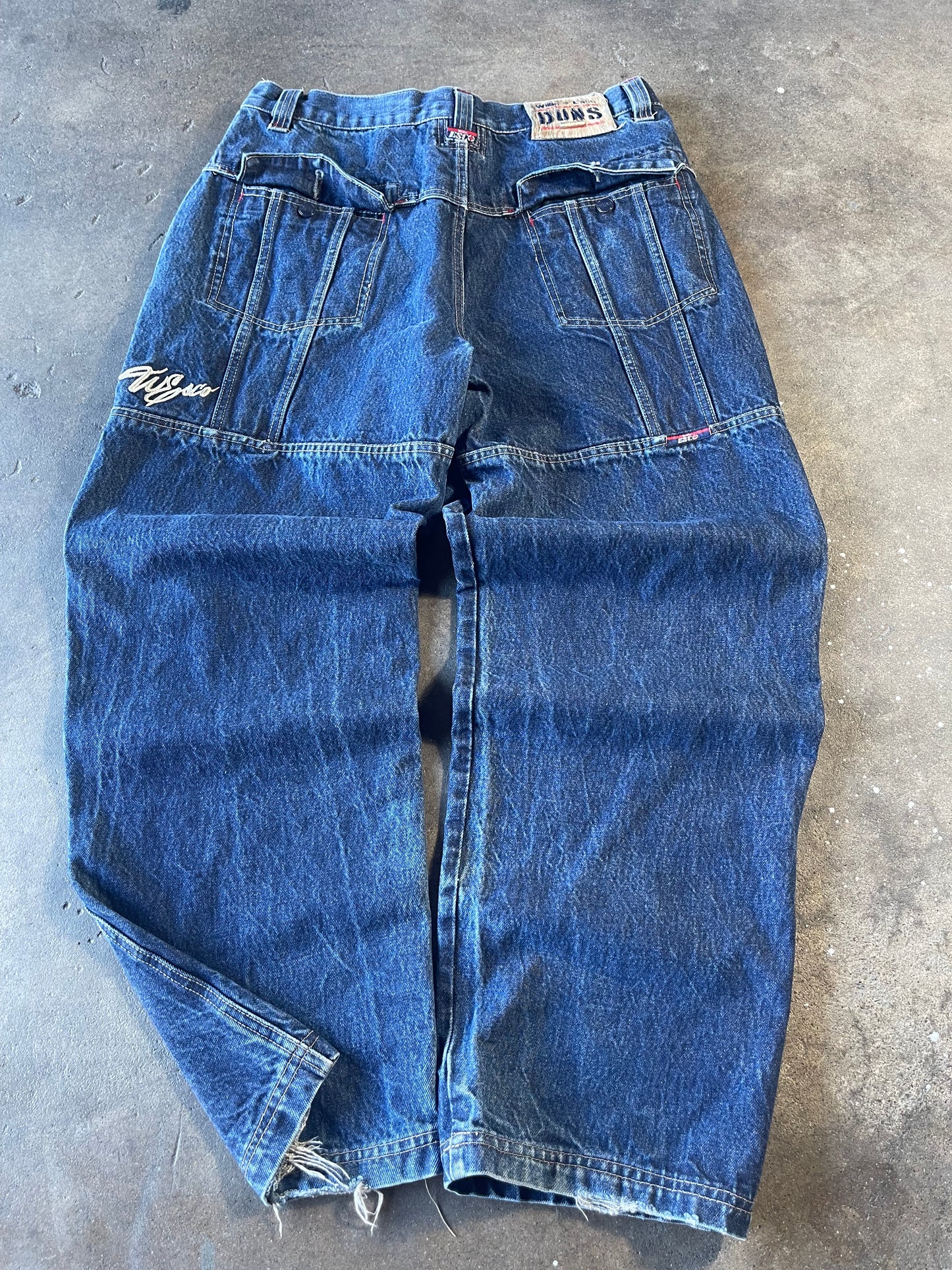 00’s Dark Blue Duns Jeans 34x32