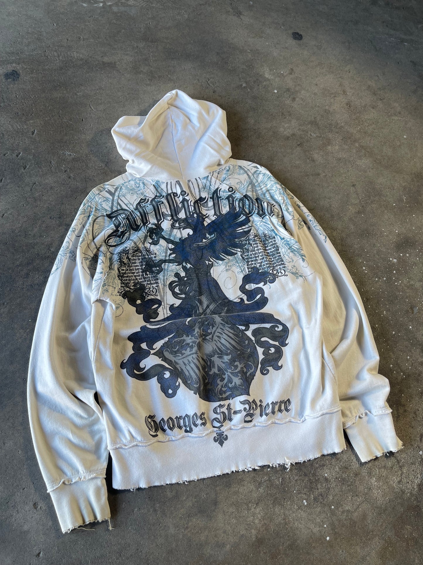 00’s White Affliction Hoodie Medium