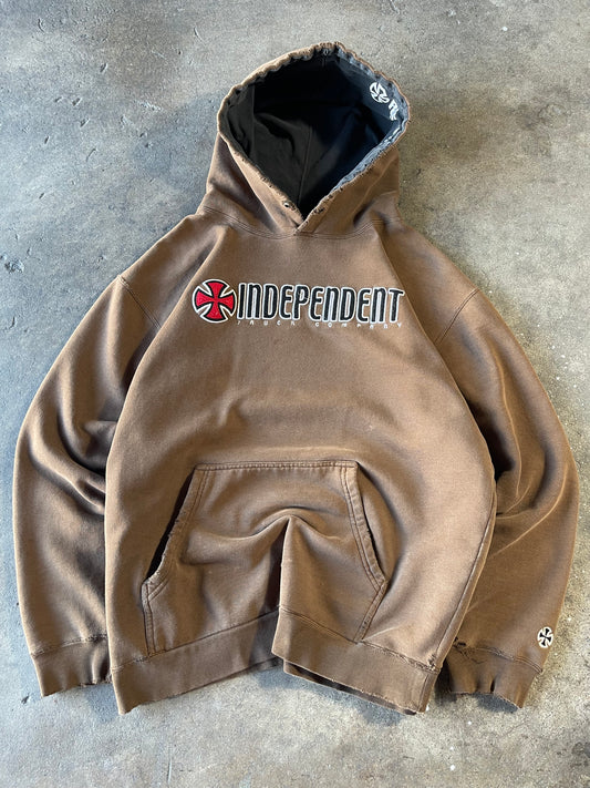 Vintage Distressed Independent Hoodie Large