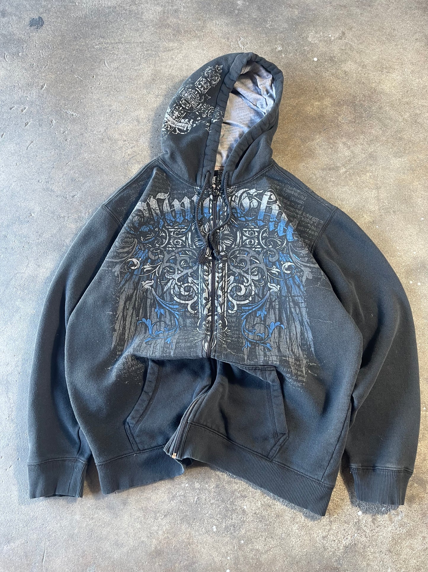 00’s Black MMA Elite Zip Up Large