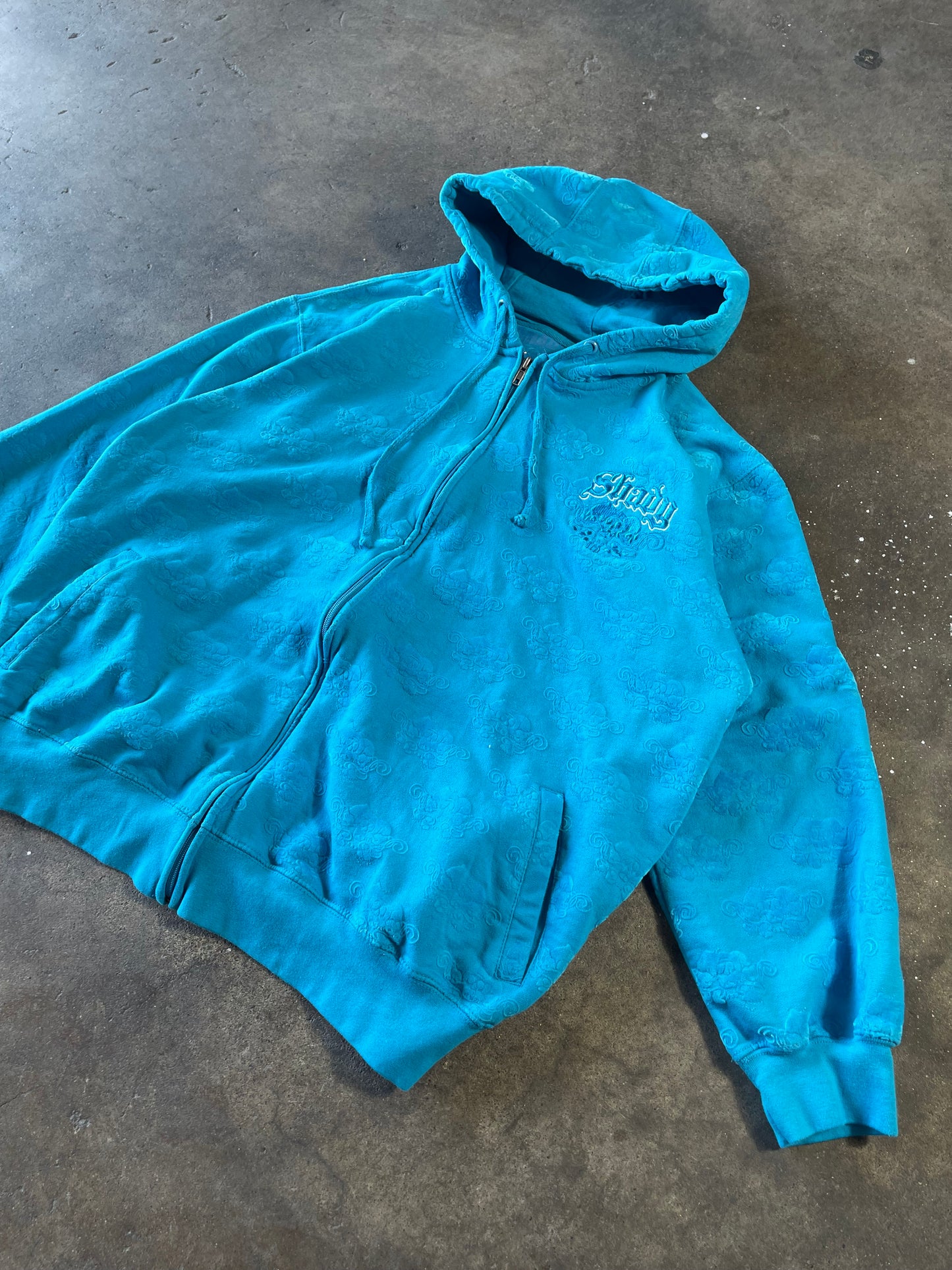 00’s Cyan Blue Shady Zip Up XL