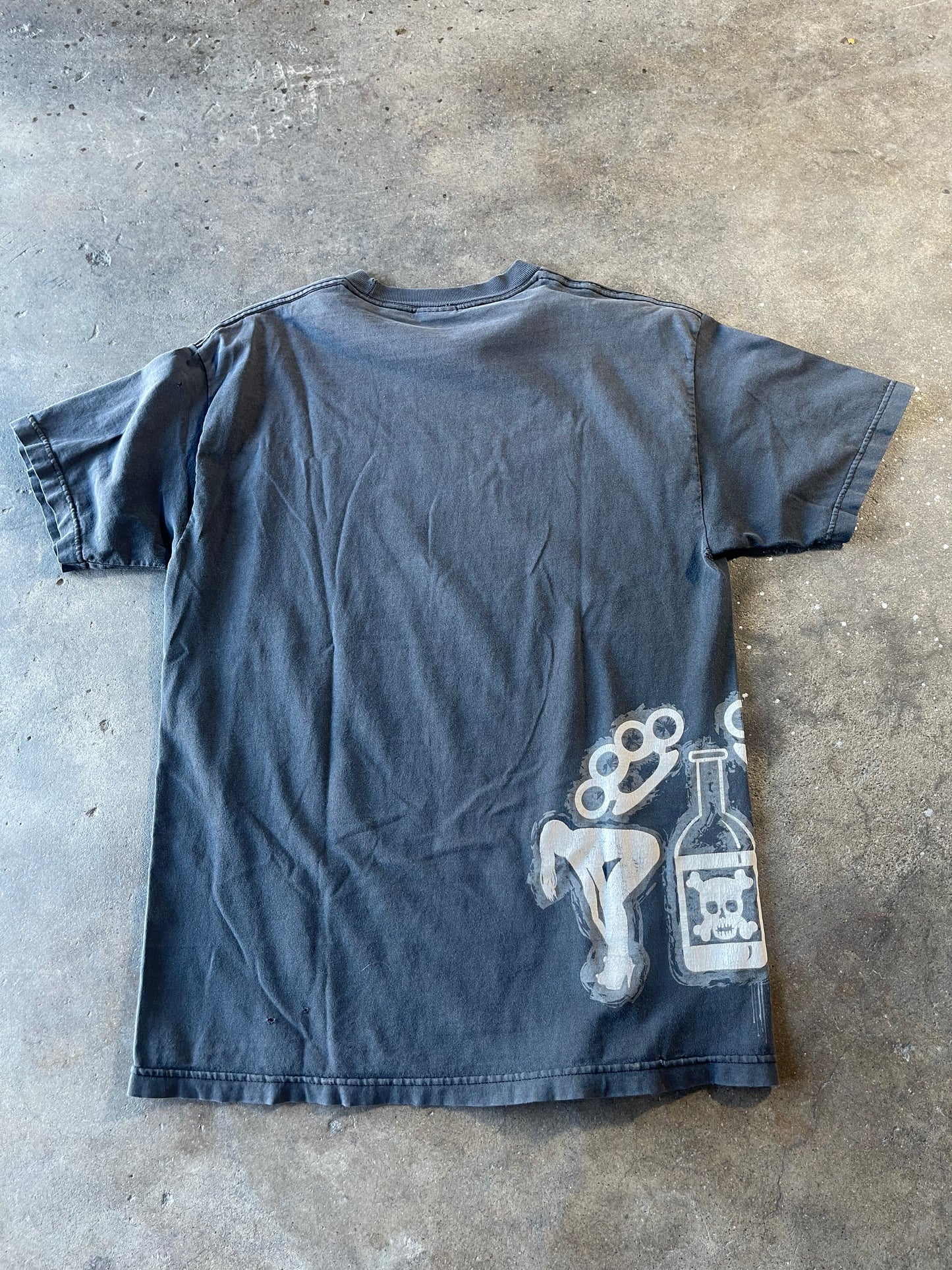 Distressed “Drink Fu*k Fight” Shirt Large