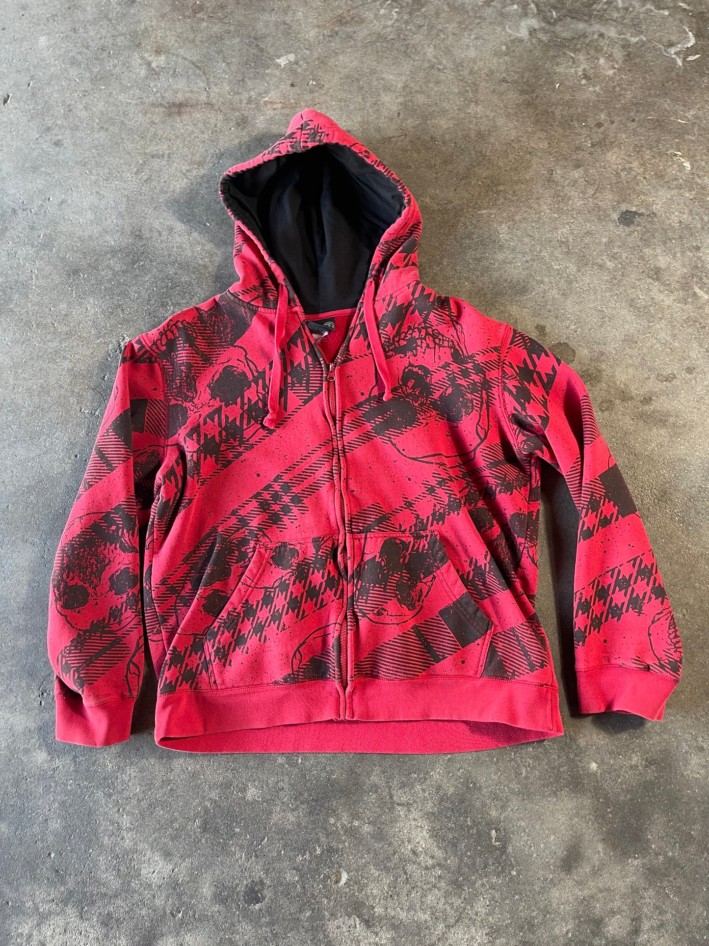 Red Hybrid Zip Up Large