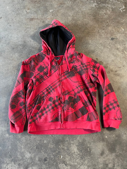 Red Hybrid Zip Up Large